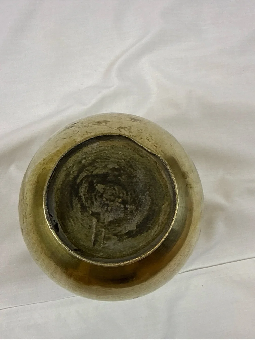 Vintage Lota Brass Holy Engraved Pot From India- Gold Finish